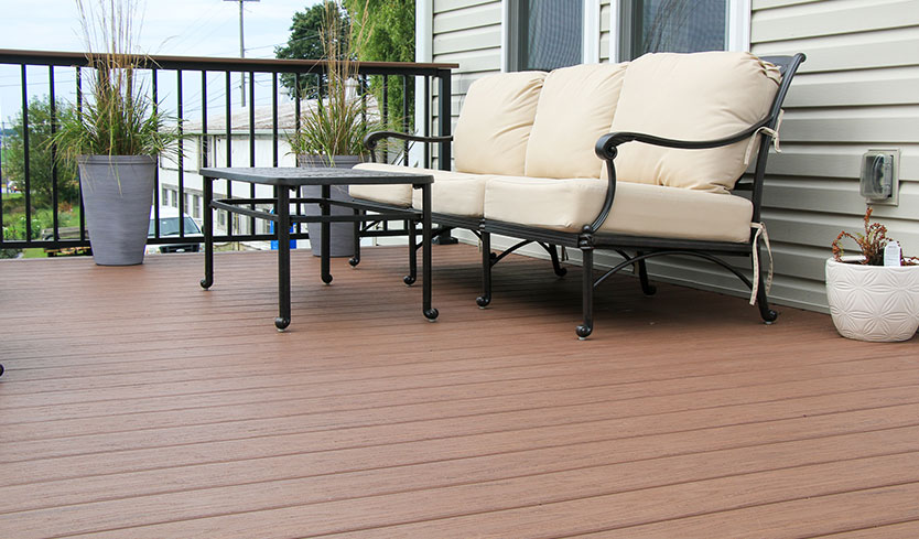 polished wood look porch decking boards warm